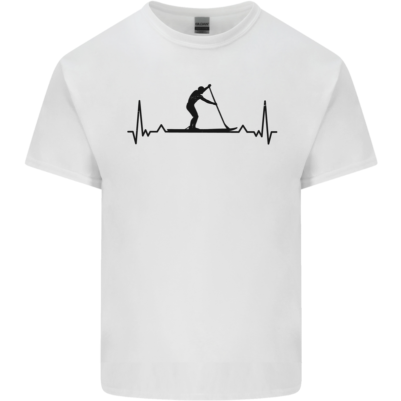 Paddleboarding ECG Paddleboard Pulse Kids T-Shirt Childrens White