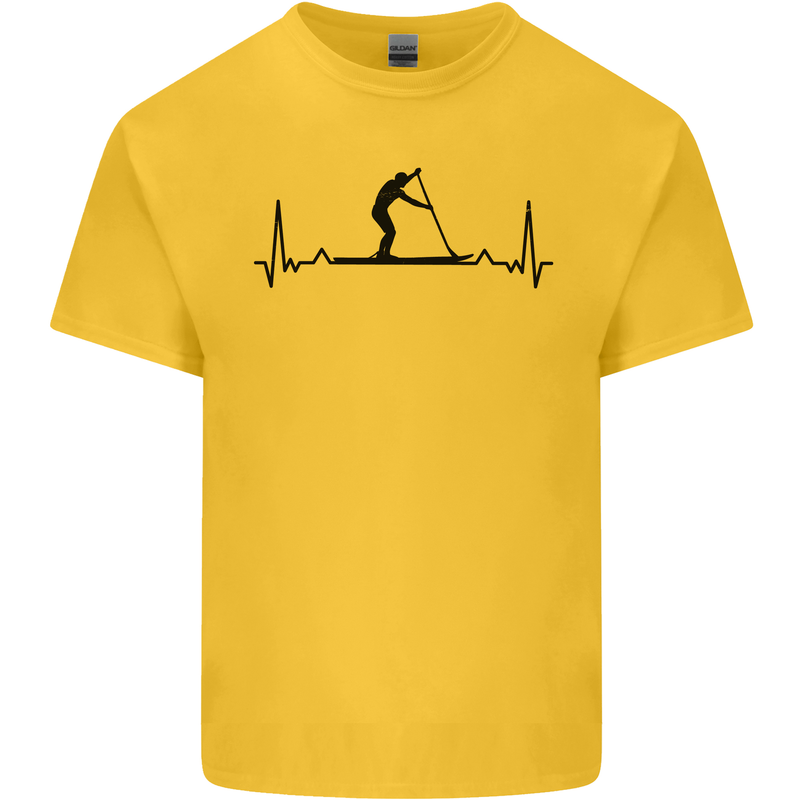 Paddleboarding ECG Paddleboard Pulse Kids T-Shirt Childrens Yellow