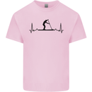 Paddleboarding ECG Paddleboard Pulse Mens Cotton T-Shirt Tee Top Light Pink