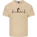 Paddleboarding ECG Paddleboard Pulse Mens Cotton T-Shirt Tee Top Sand