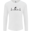 Paddleboarding ECG Paddleboard Pulse Mens Long Sleeve T-Shirt White