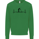 Paddleboarding ECG Paddleboard Pulse Mens Sweatshirt Jumper Irish Green
