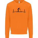 Paddleboarding ECG Paddleboard Pulse Mens Sweatshirt Jumper Orange