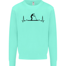 Paddleboarding ECG Paddleboard Pulse Mens Sweatshirt Jumper Peppermint