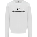 Paddleboarding ECG Paddleboard Pulse Mens Sweatshirt Jumper White