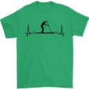 Paddleboarding ECG Paddleboard Pulse Mens T-Shirt 100% Cotton Irish Green