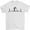 Paddleboarding ECG Paddleboard Pulse Mens T-Shirt 100% Cotton White