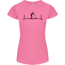 Paddleboarding ECG Paddleboard Pulse Womens Petite Cut T-Shirt Azalea