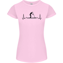 Paddleboarding ECG Paddleboard Pulse Womens Petite Cut T-Shirt Light Pink