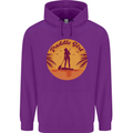 Paddleboarding Girl Childrens Kids Hoodie Purple