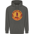 Paddleboarding Girl Childrens Kids Hoodie Storm Grey
