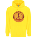 Paddleboarding Girl Childrens Kids Hoodie Yellow