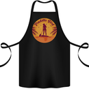 Paddleboarding Girl Cotton Apron 100% Organic Black