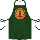 Paddleboarding Girl Cotton Apron 100% Organic Forest Green