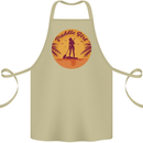 Paddleboarding Girl Cotton Apron 100% Organic Khaki