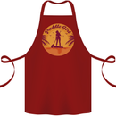 Paddleboarding Girl Cotton Apron 100% Organic Maroon