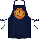 Paddleboarding Girl Cotton Apron 100% Organic Navy Blue