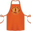 Paddleboarding Girl Cotton Apron 100% Organic Orange