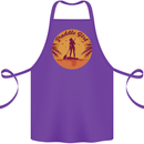 Paddleboarding Girl Cotton Apron 100% Organic Purple