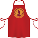 Paddleboarding Girl Cotton Apron 100% Organic Red