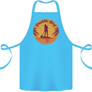 Paddleboarding Girl Cotton Apron 100% Organic Turquoise