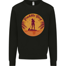 Paddleboarding Girl Kids Sweatshirt Jumper Black
