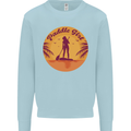 Paddleboarding Girl Kids Sweatshirt Jumper Light Blue