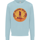 Paddleboarding Girl Kids Sweatshirt Jumper Light Blue