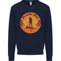 Paddleboarding Girl Kids Sweatshirt Jumper Navy Blue