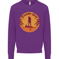 Paddleboarding Girl Kids Sweatshirt Jumper Purple