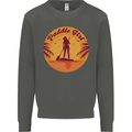 Paddleboarding Girl Kids Sweatshirt Jumper Storm Grey