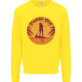 Paddleboarding Girl Kids Sweatshirt Jumper Yellow