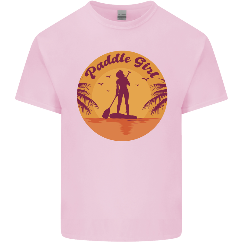 Paddleboarding Girl Kids T-Shirt Childrens Light Pink