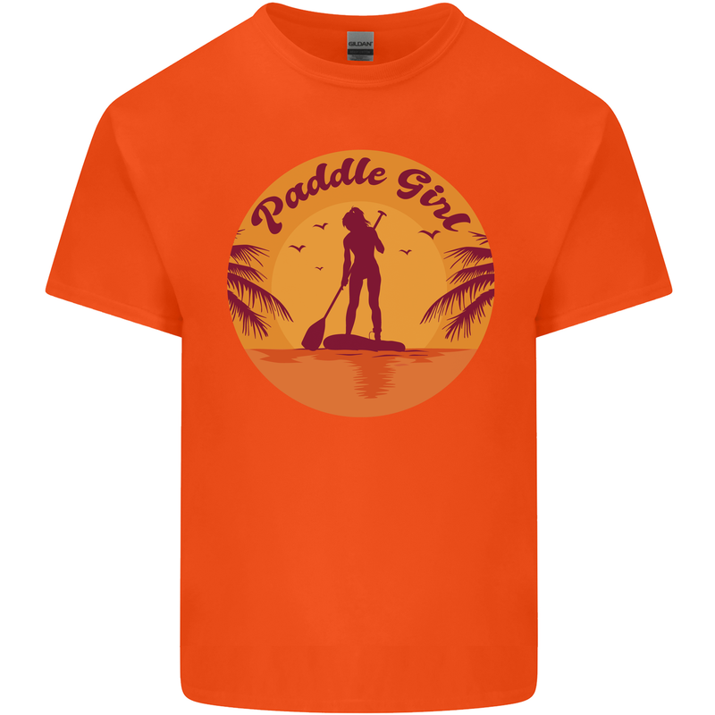 Paddleboarding Girl Kids T-Shirt Childrens Orange