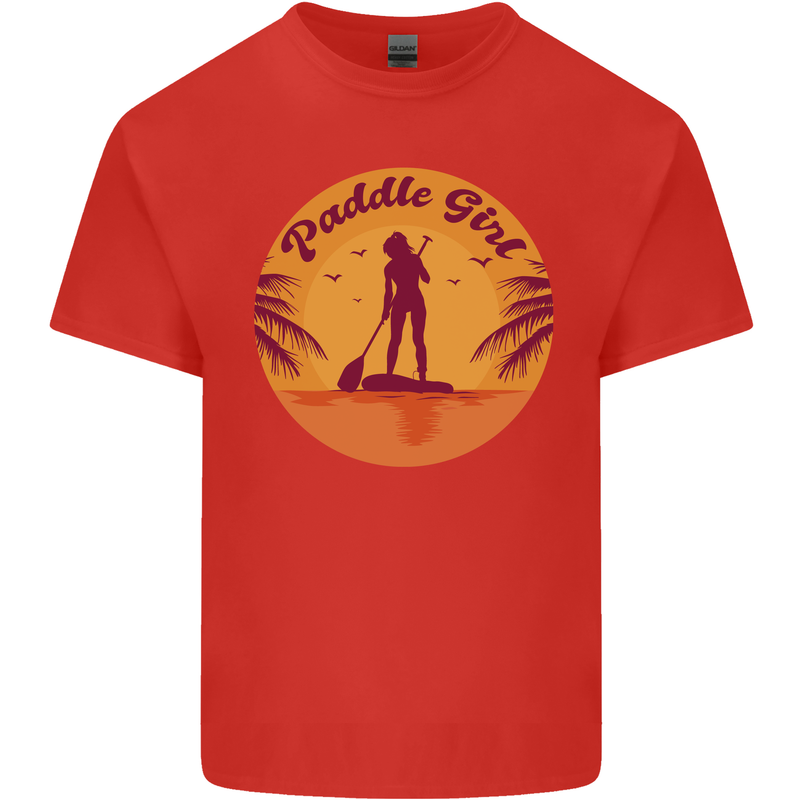 Paddleboarding Girl Kids T-Shirt Childrens Red