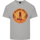 Paddleboarding Girl Kids T-Shirt Childrens Sports Grey