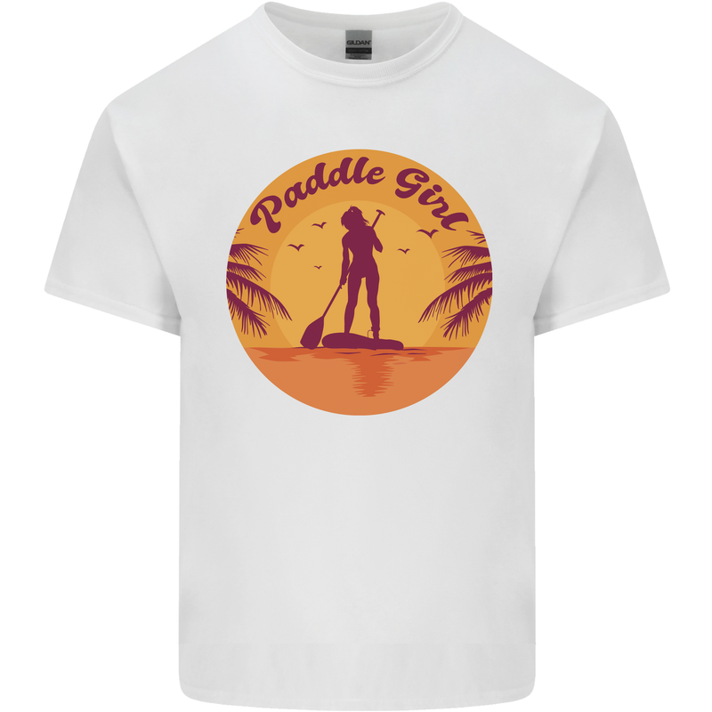 Paddleboarding Girl Kids T-Shirt Childrens White