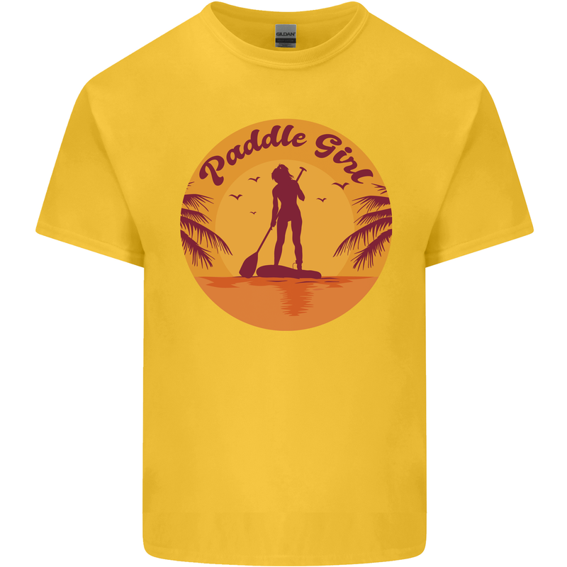 Paddleboarding Girl Kids T-Shirt Childrens Yellow