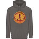 Paddleboarding Girl Mens 80% Cotton Hoodie Charcoal