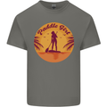 Paddleboarding Girl Mens Cotton T-Shirt Tee Top Charcoal