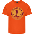 Paddleboarding Girl Mens Cotton T-Shirt Tee Top Orange