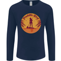 Paddleboarding Girl Mens Long Sleeve T-Shirt Navy Blue