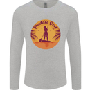 Paddleboarding Girl Mens Long Sleeve T-Shirt Sports Grey