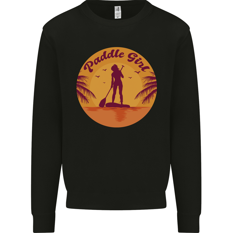 Paddleboarding Girl Mens Sweatshirt Jumper Black