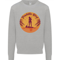 Paddleboarding Girl Mens Sweatshirt Jumper Sports Grey