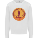 Paddleboarding Girl Mens Sweatshirt Jumper White