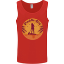 Paddleboarding Girl Mens Vest Tank Top Red