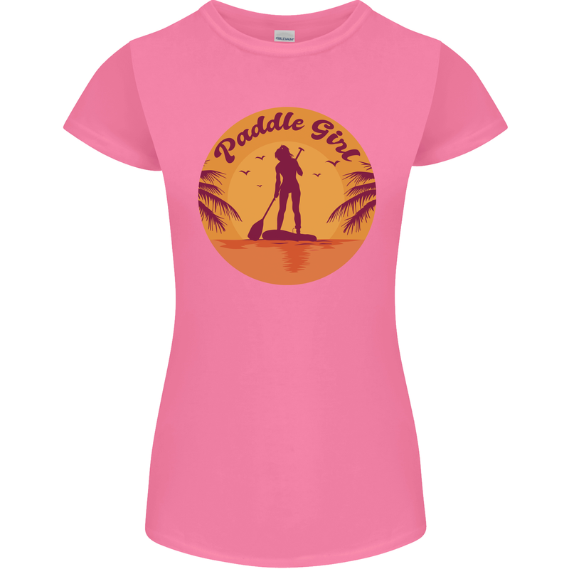 Paddleboarding Girl Womens Petite Cut T-Shirt Azalea