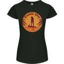 Paddleboarding Girl Womens Petite Cut T-Shirt Black