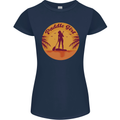 Paddleboarding Girl Womens Petite Cut T-Shirt Navy Blue